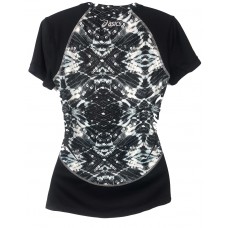 CAMISETA ASICS W LITE-SHOW FAV SS - PRETO COM ESTAMPA